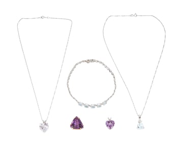 A Group of Gold and Gem-Set Jewelry