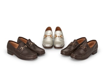 Gucci: Three Pairs of Leather Loafers