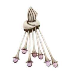 Antonio Pineda: A Mexican Silver and Amethyst Brooch