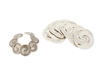 A Group of Hector Aguilar Mexican Silver Jewelry