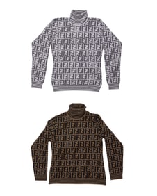 Fendi: Two Monogram Wool Sweaters