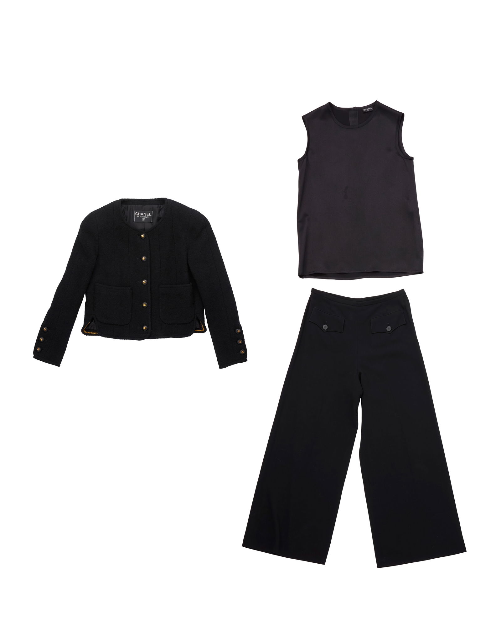CHANEL: A Group of Vintage Ladies' Black Separates (1 of 7)