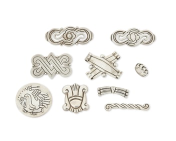 A Group of Mexican Silver Jewelry