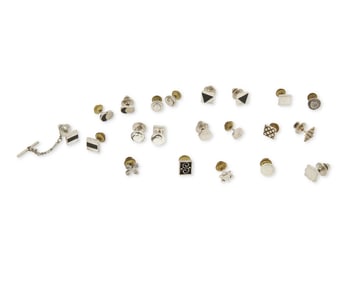 A Group of Mexican Silver Men's Dress Accessories