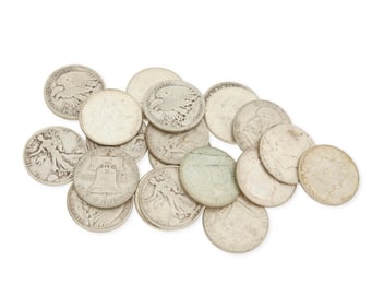 A Group of Silver Half Dollars