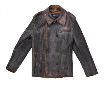 Dolce & Gabbana: A Men's Vintage Distressed Leather Coat