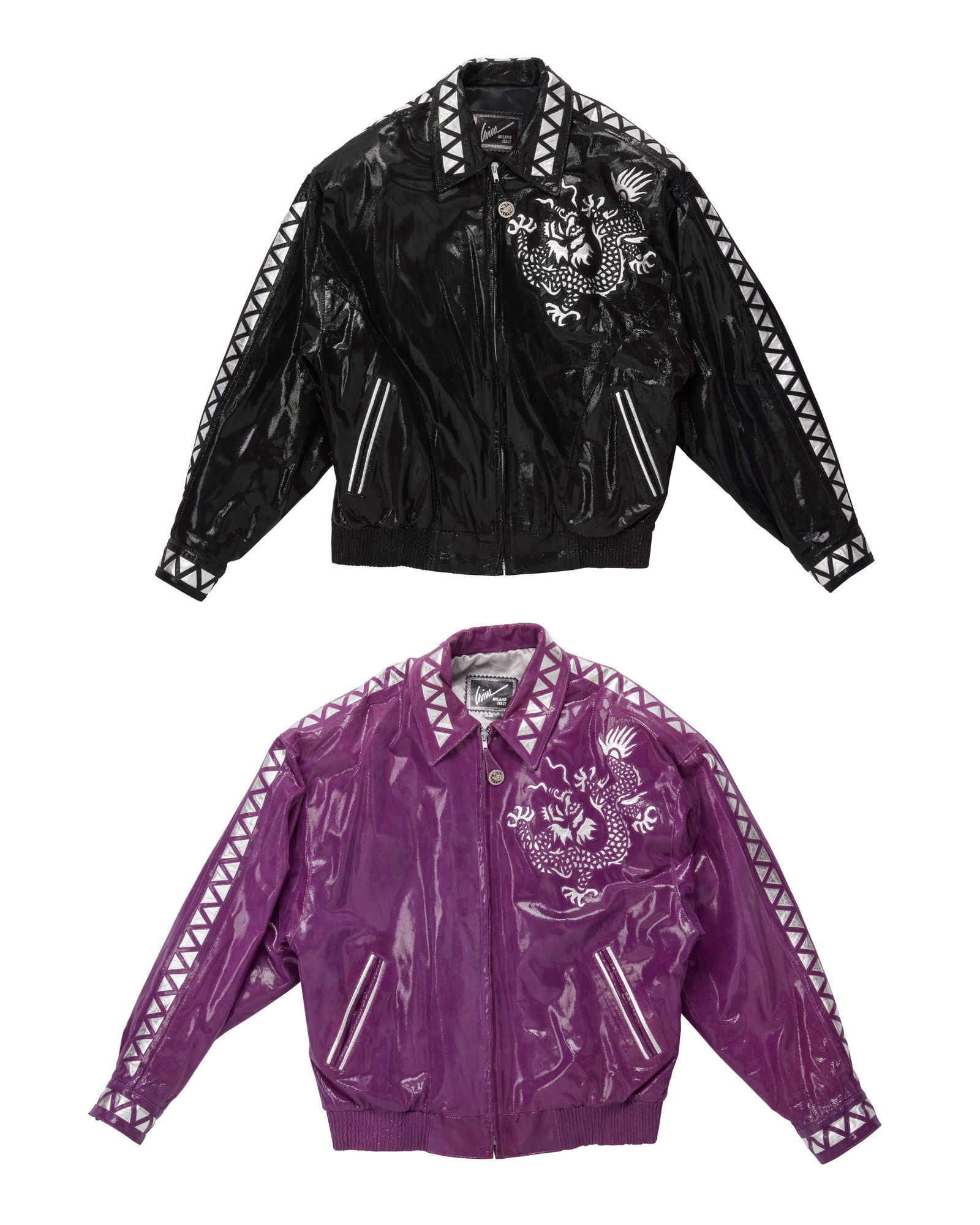 Aviva: Two Vintage Men's Leather Dragon Jackets (1 of 5)