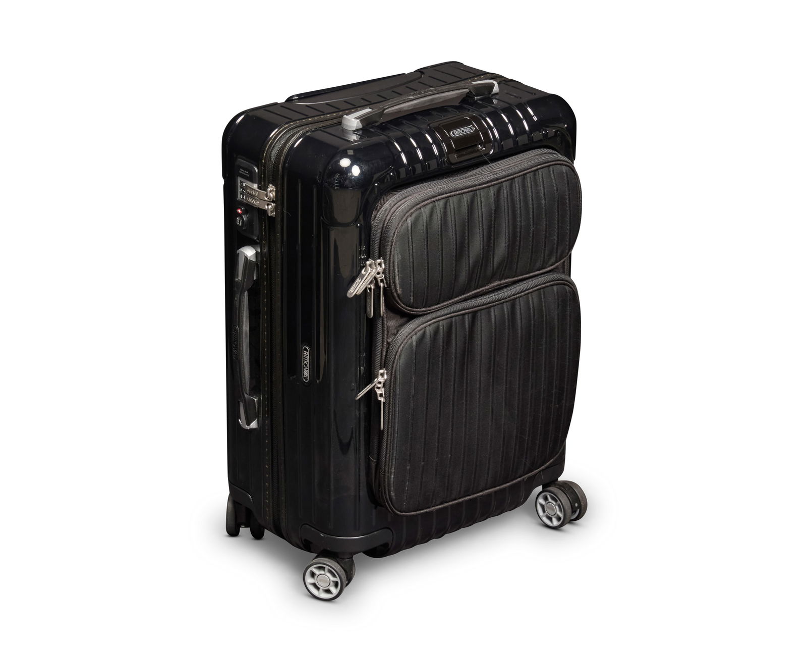 Rimowa: A Salsa Deluxe Multiwheel Hybrid Cabin Suitcase: Rimowa: A Salsa Deluxe Multiwheel Hybrid Cabin SuitcaseCirca 2015Marked to interior: Rimowa / Germany; Stamped to side: 84053504020036316The polycarbonate case with telescopic handle, TSA approved com
