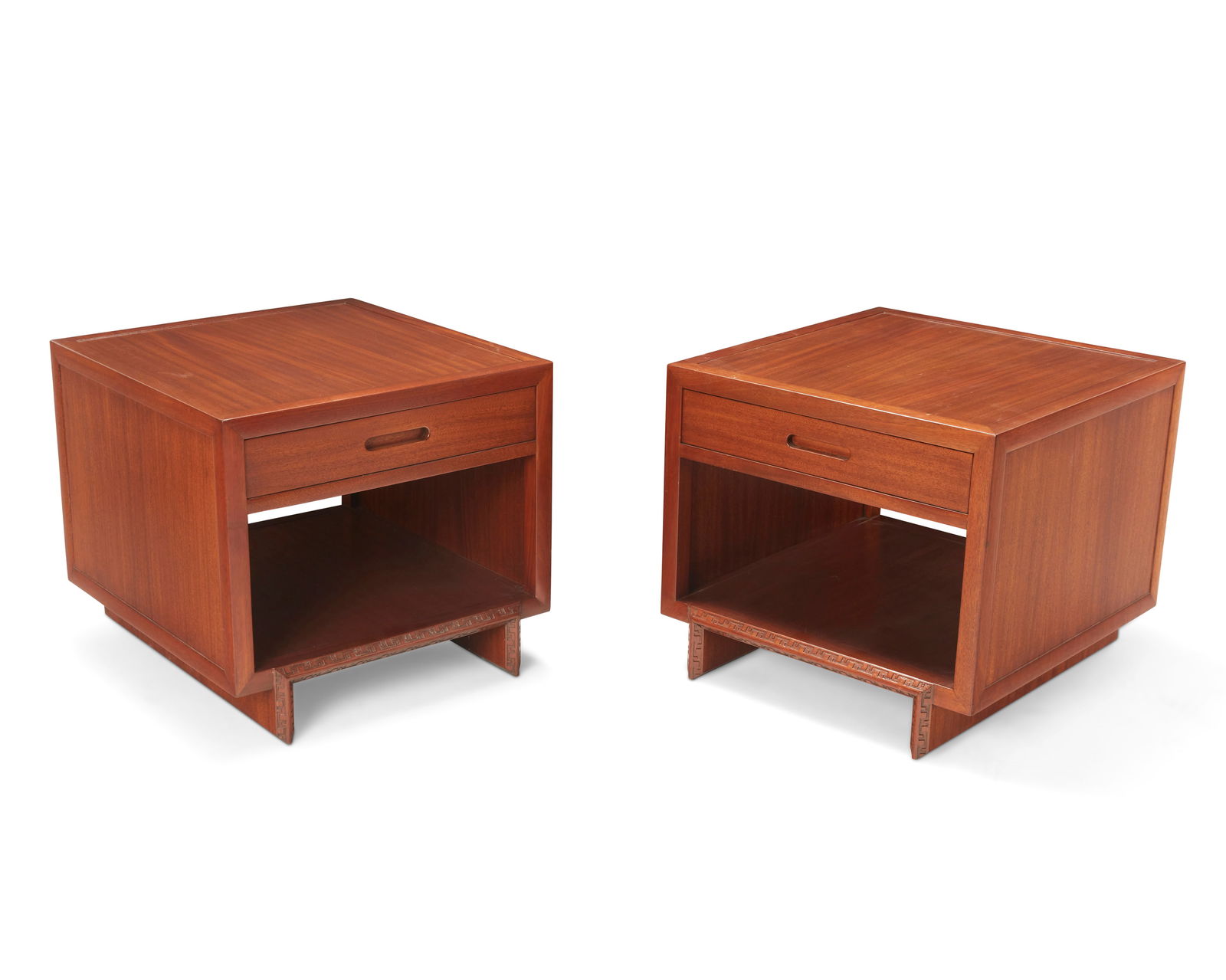Frank Lloyd Wright (1867-1959), A pair of "Taliesin" side tables for Heritage Henredon, 1955-1957 (1 of 9)