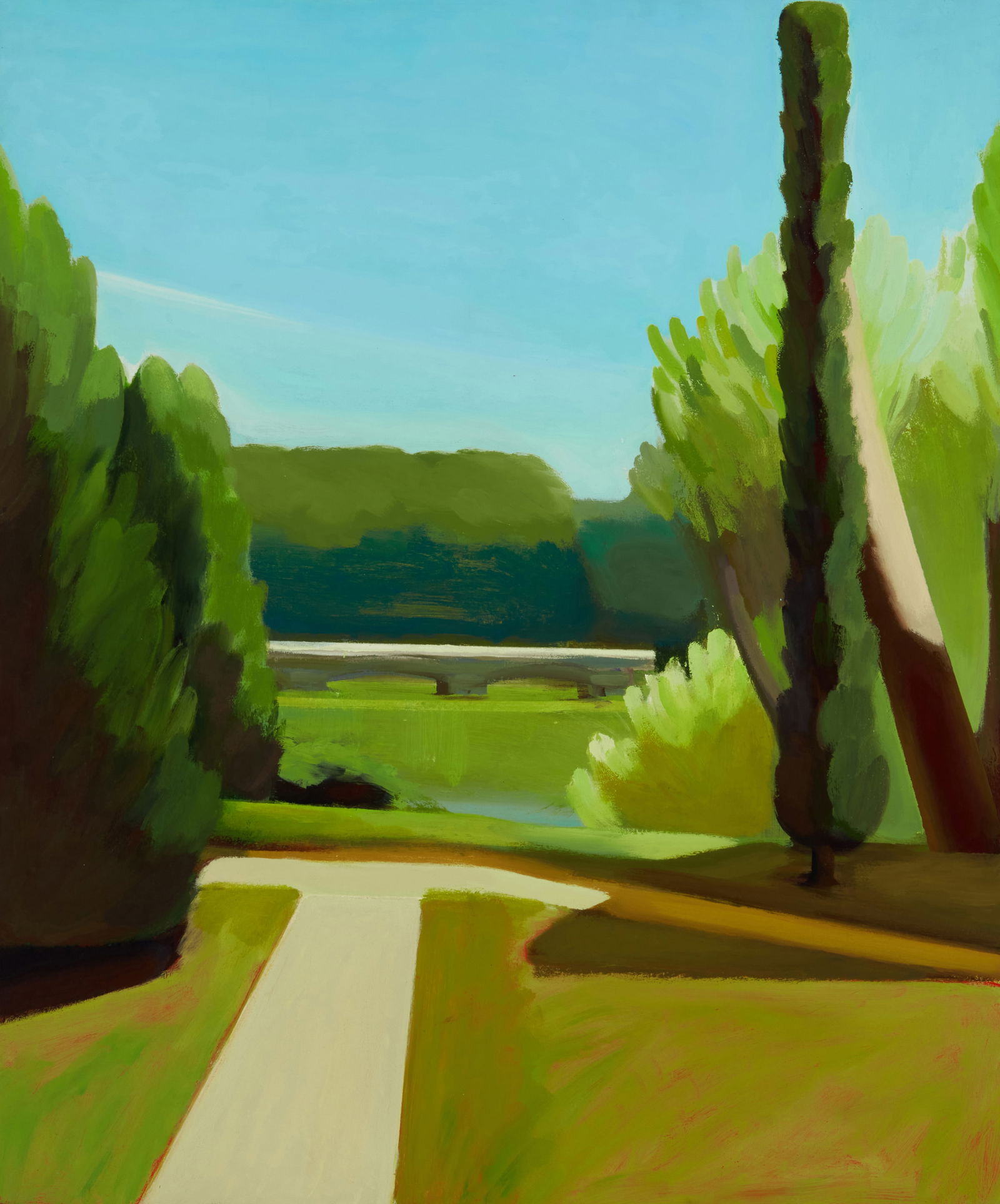 James Weeks (1922-1998), "Concord River / Spring Morning, Cypresses," 1973: James Weeks(1922-1998)"Concord River / Spring Morning, Cypresses," 1973Acrylic on canvasSigned twice, titled, dated, and inscribed with the medium, and dimensions in inches, all verso: James