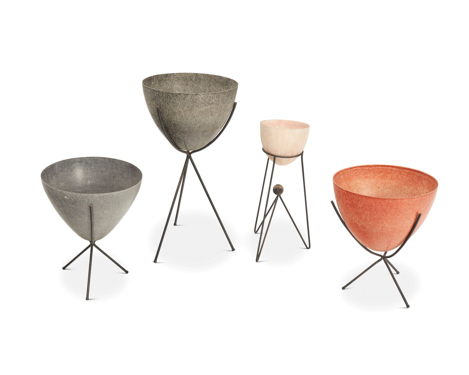 Four Kimball fiberglass "Bullet" planters (1 of 8)