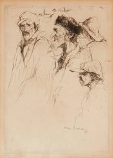 Armin Carl Hansen (1886-1957), ''Men of the Sea," 1937: Armin Carl Hansen (1886-1957) ''Men of the Sea," 1937 Etching on cream wove paper From the edition of unknown size Signed and titled in pencil in the lower margin: Armin Hansen; with the printed