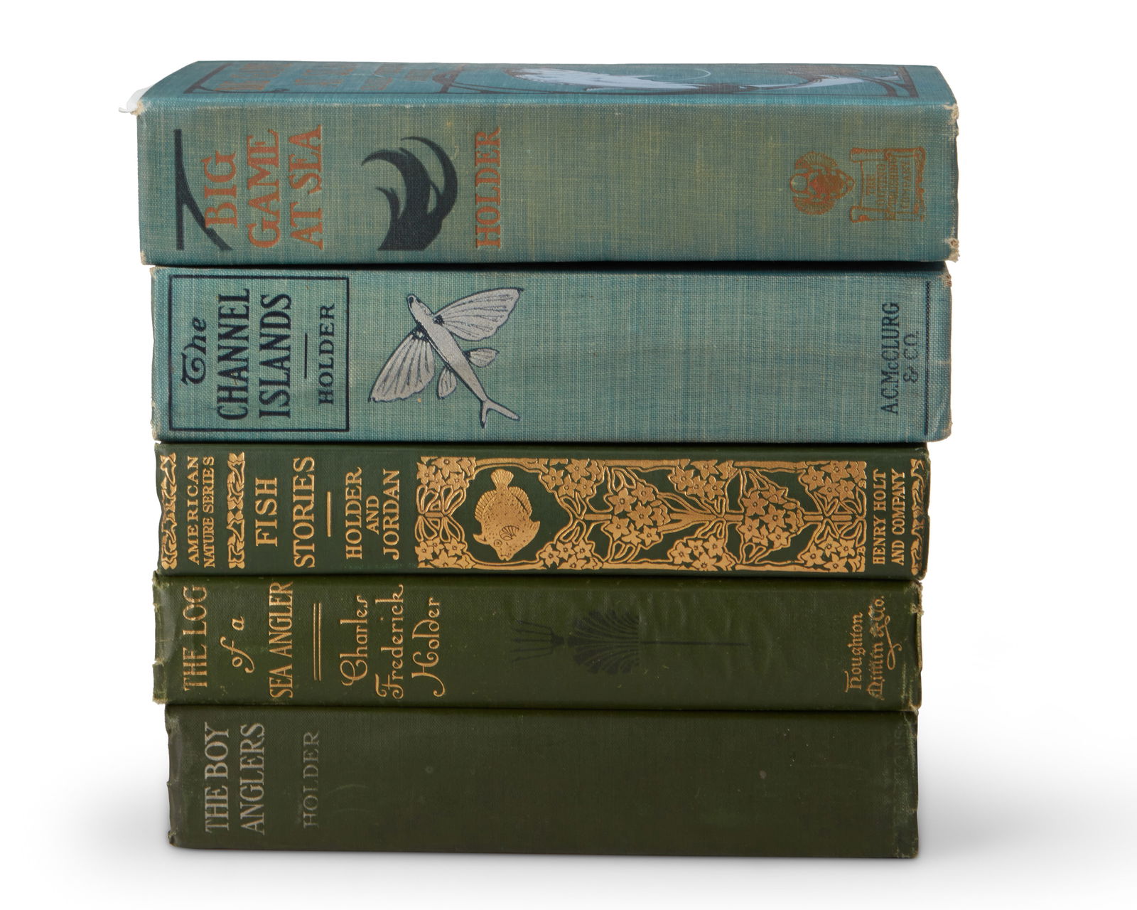 Charles Frederick Holder (1851-1915), A group of First Edition hardcover books about angling, (1 of 2)