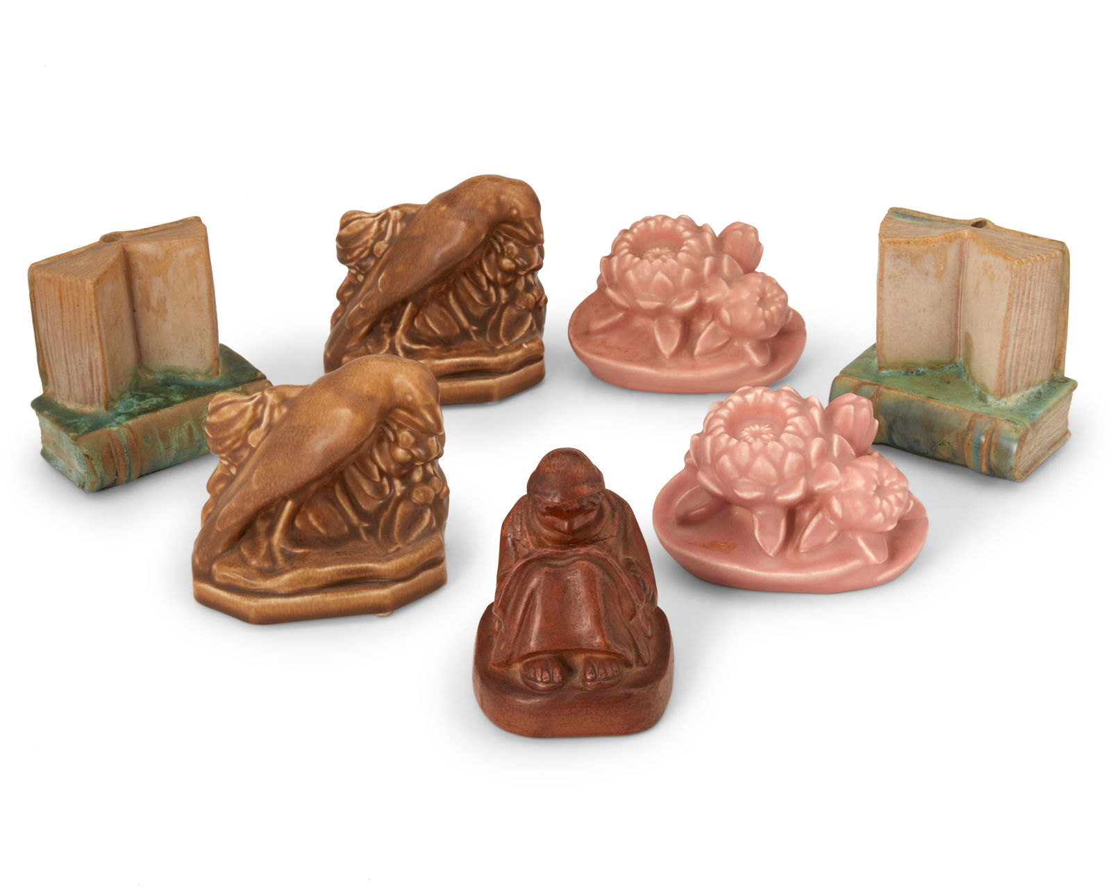 A group of Arts & Crafts pottery bookends (1 of 5)