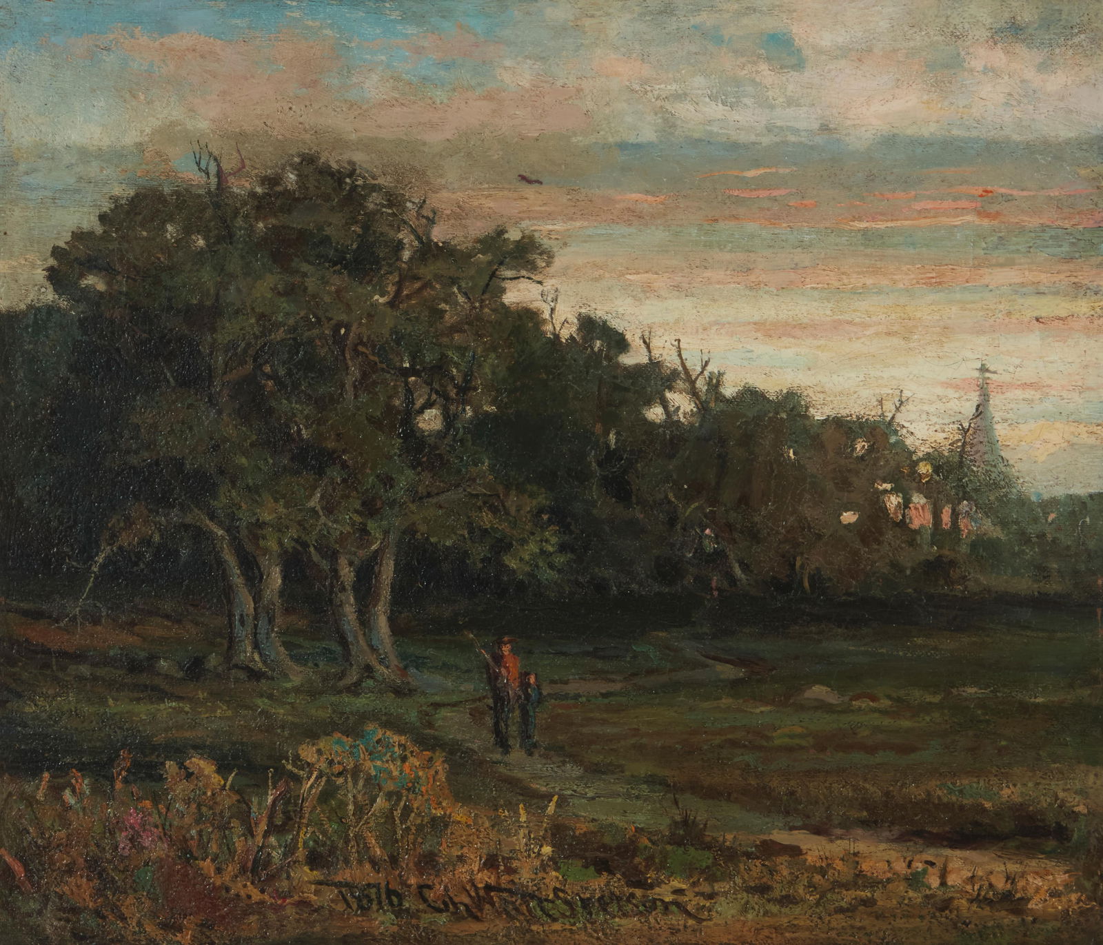 Charles Walter Stetson (1859-1911), ''Father and Son on a Forest Path," 1876 (1 of 5)