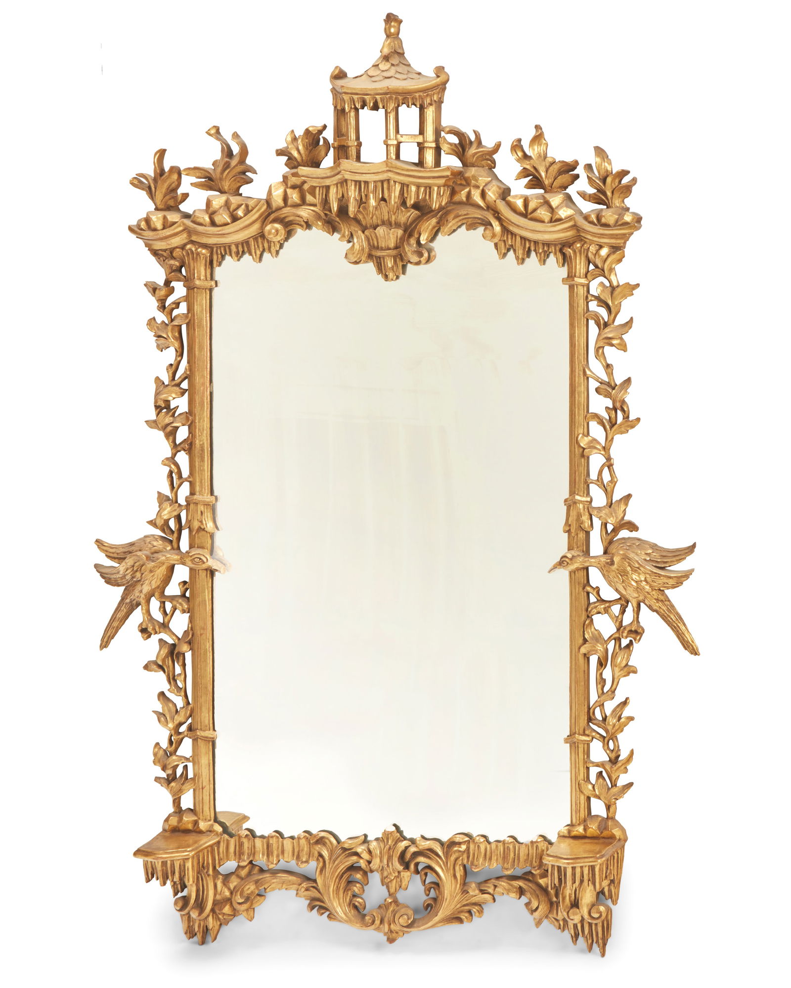 A Chinese Chippendale-style giltwood mirror (1 of 6)