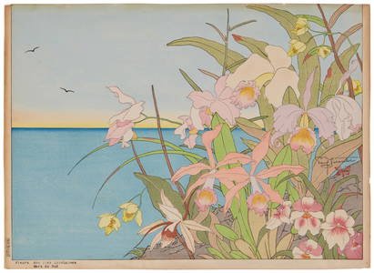 Paul Jacoulet (1902-1960), "Fleurs des Iles de Lointaines. Mers de Sud," 1940