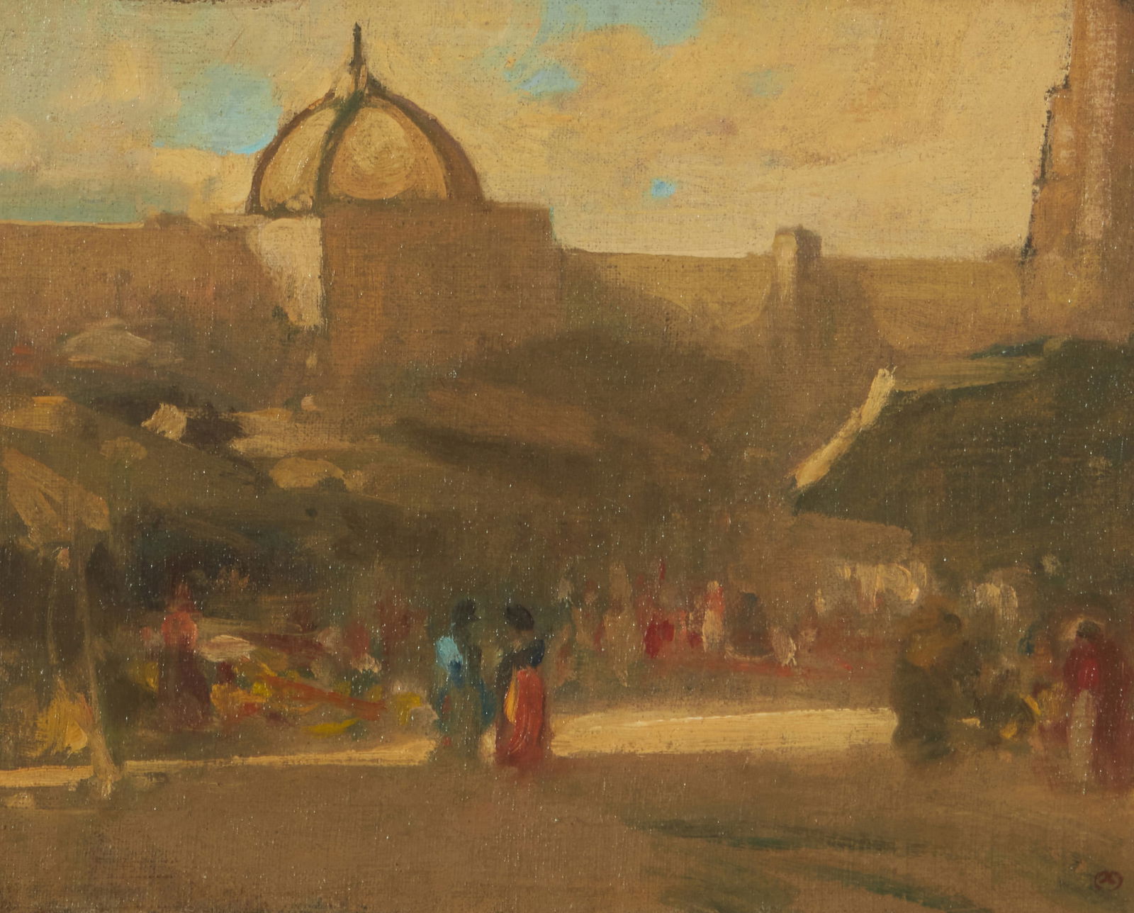 Xavier Martinez (1869-1943), Mission with figures (1 of 7)