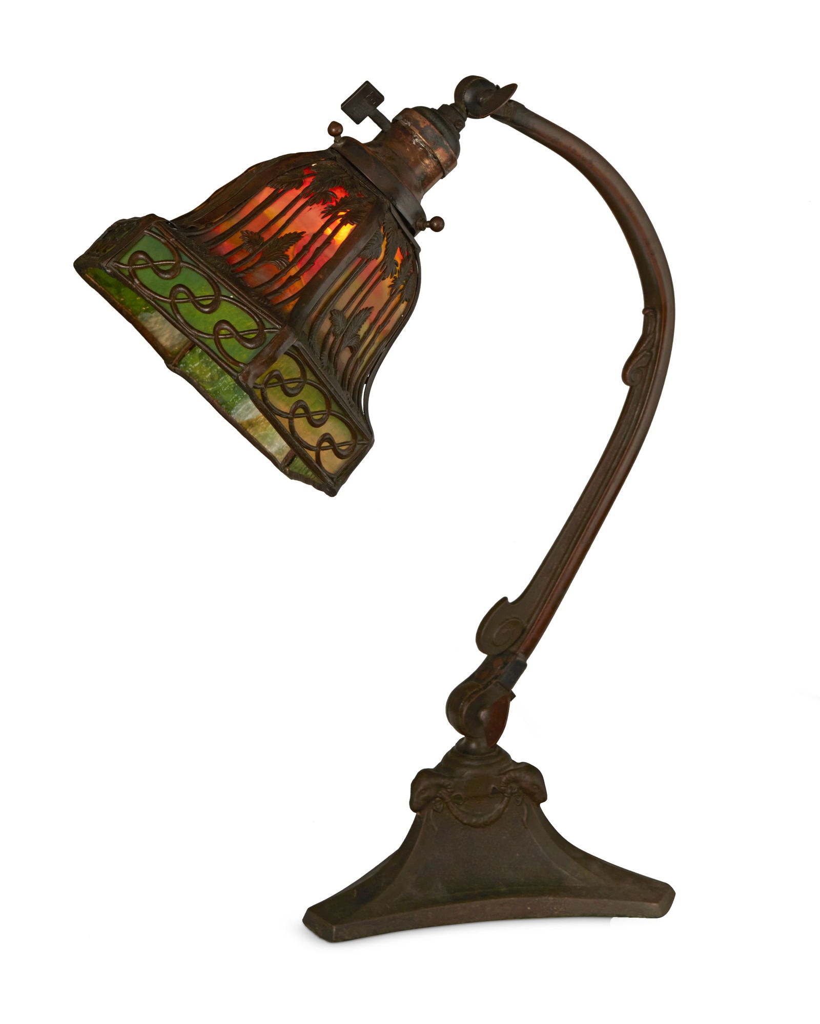 A Handel palm tree sunset desk lamp (1 of 9)
