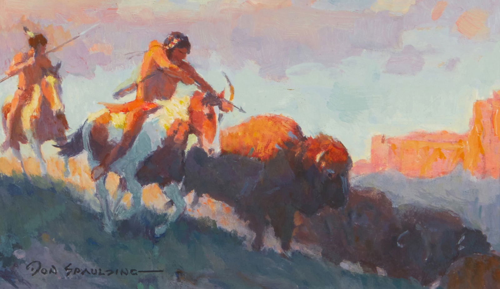 Donald Spaulding (1926-2021), Hunting bison