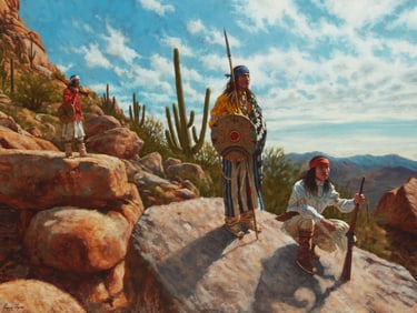 James Ayers (b. 1969), "Sentinels of the Sonoran Desert" (Apache), 2014