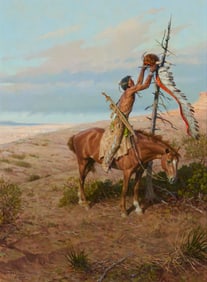 Tom Lovell (1909-1997), "A Warrior No More," 1994