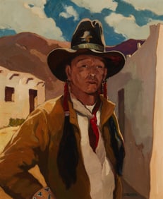 George Spangenberg (1907-1964), "Medicine Man, Many Feathers"