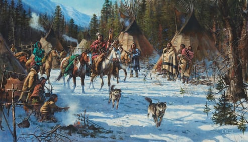 Don Oelze (b. 1965), "Hunters Return"