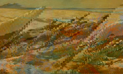 Hernando Gonzallo Villa (1881-1952), Wagon train, 1925