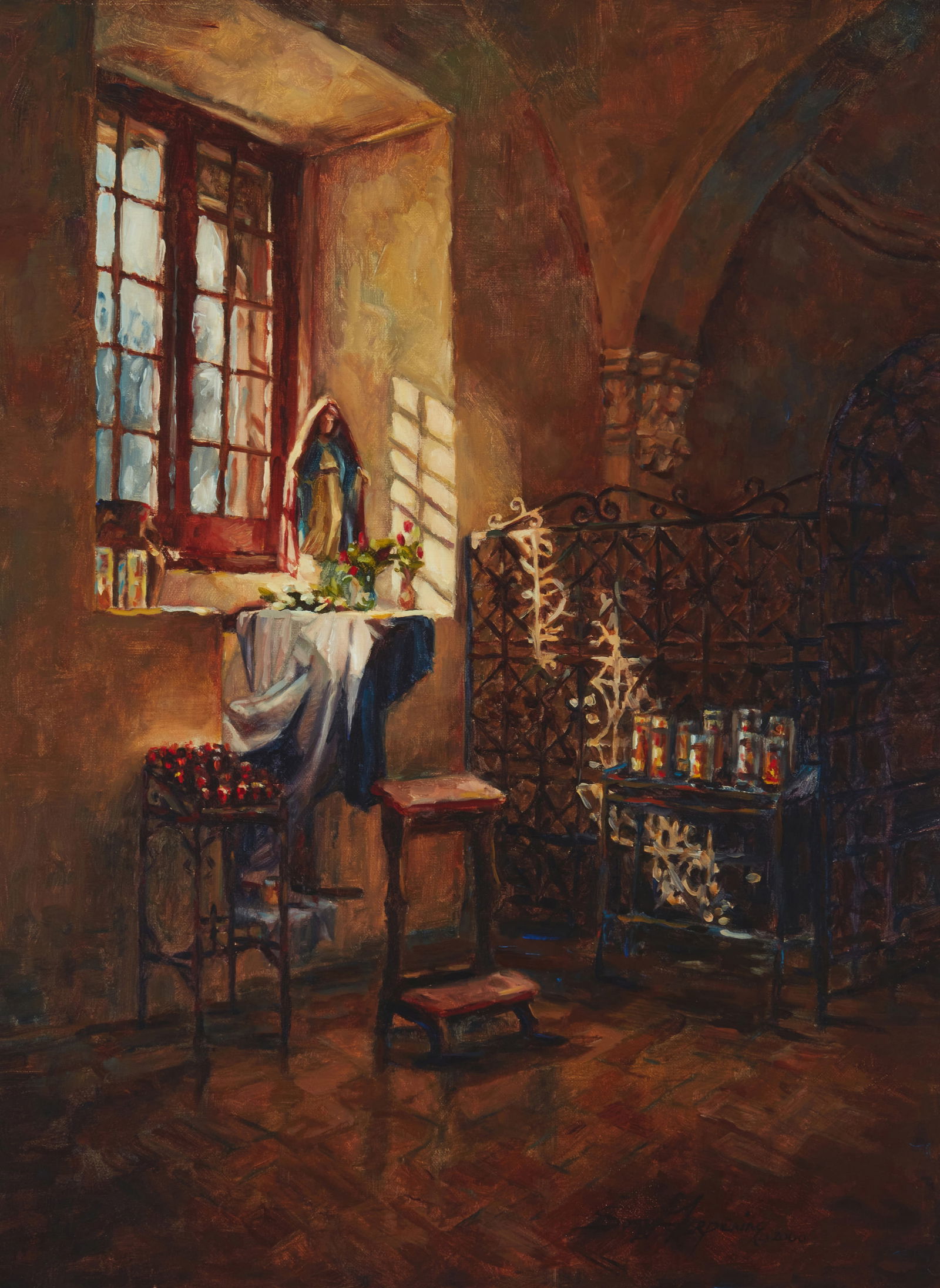 Sonya Terpening (b. 1953), "In the Light," 2000: Sonya Terpening(b. 1953)"In the Light," 2000Oil on canvasSigned and dated lower right: Sonya Terpening / © 2000; titled from the sales invoice24" H x 18" W Provenance:"M