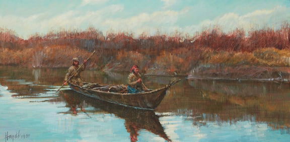 Frank Hagel (b. 1932), "The Voyageur," 1981