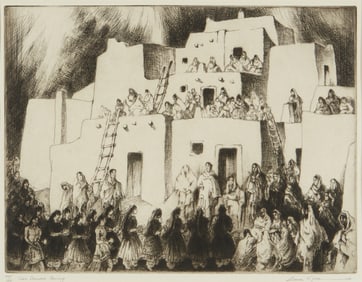 Gene Kloss (1903-1996), "Corn Dancers Coming," 1975