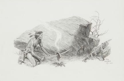 Tom Lovell (1909-1997), "Toasted Buffalo," 1995