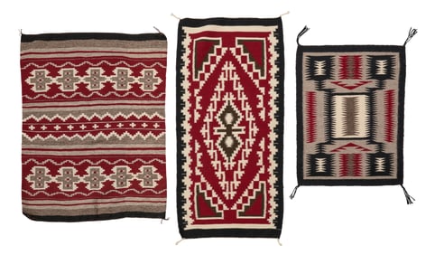 A group of Navajo rugs