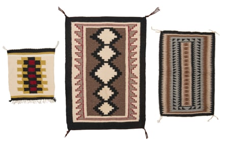 A group of Navajo regional textiles
