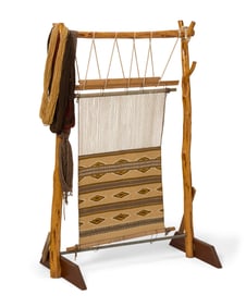 A Navajo textile loom