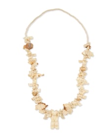 A Zuni Pueblo-style carved bone stacked fetish necklace
