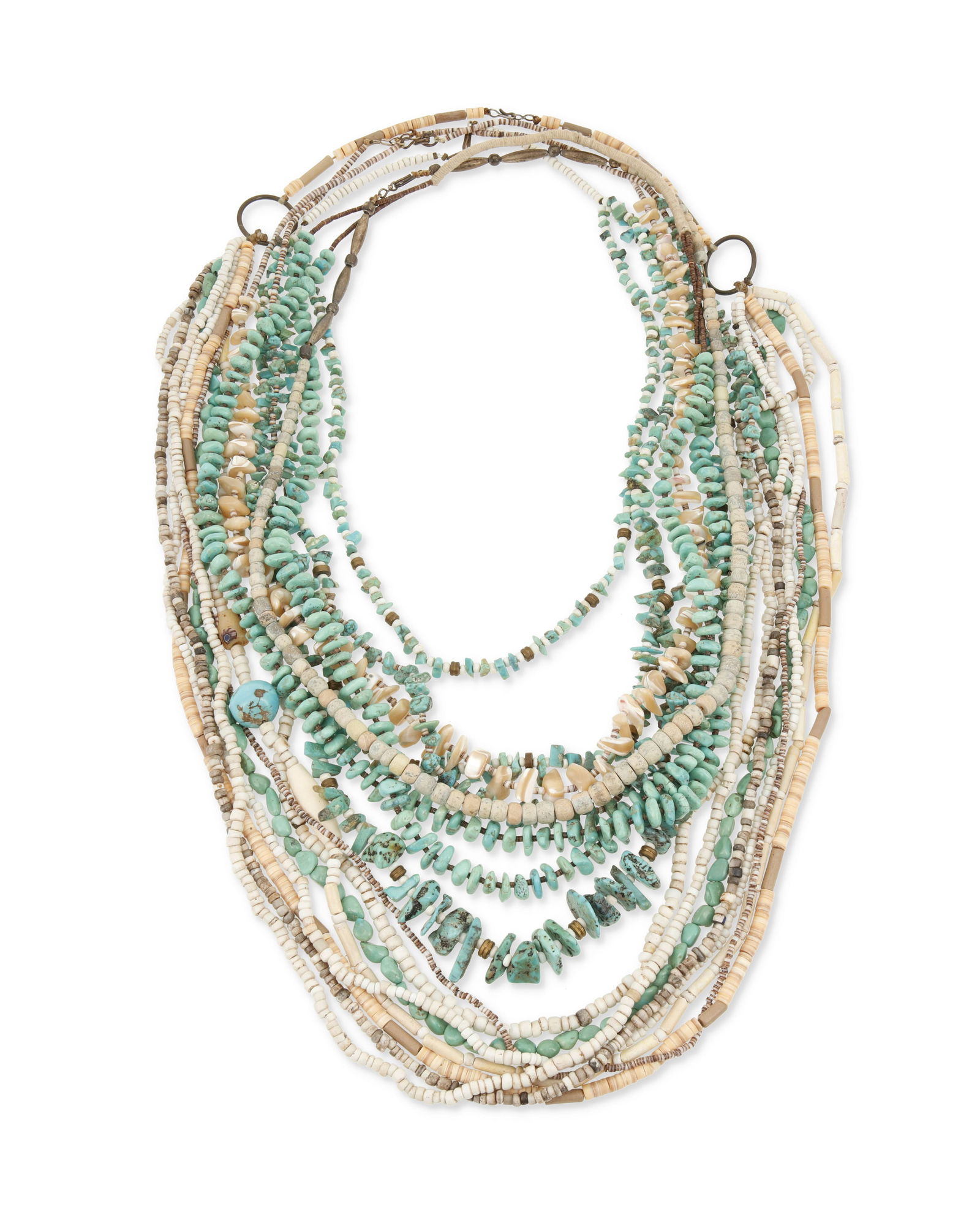 A group of Southwest turquoise and stone necklaces (1 of 2)