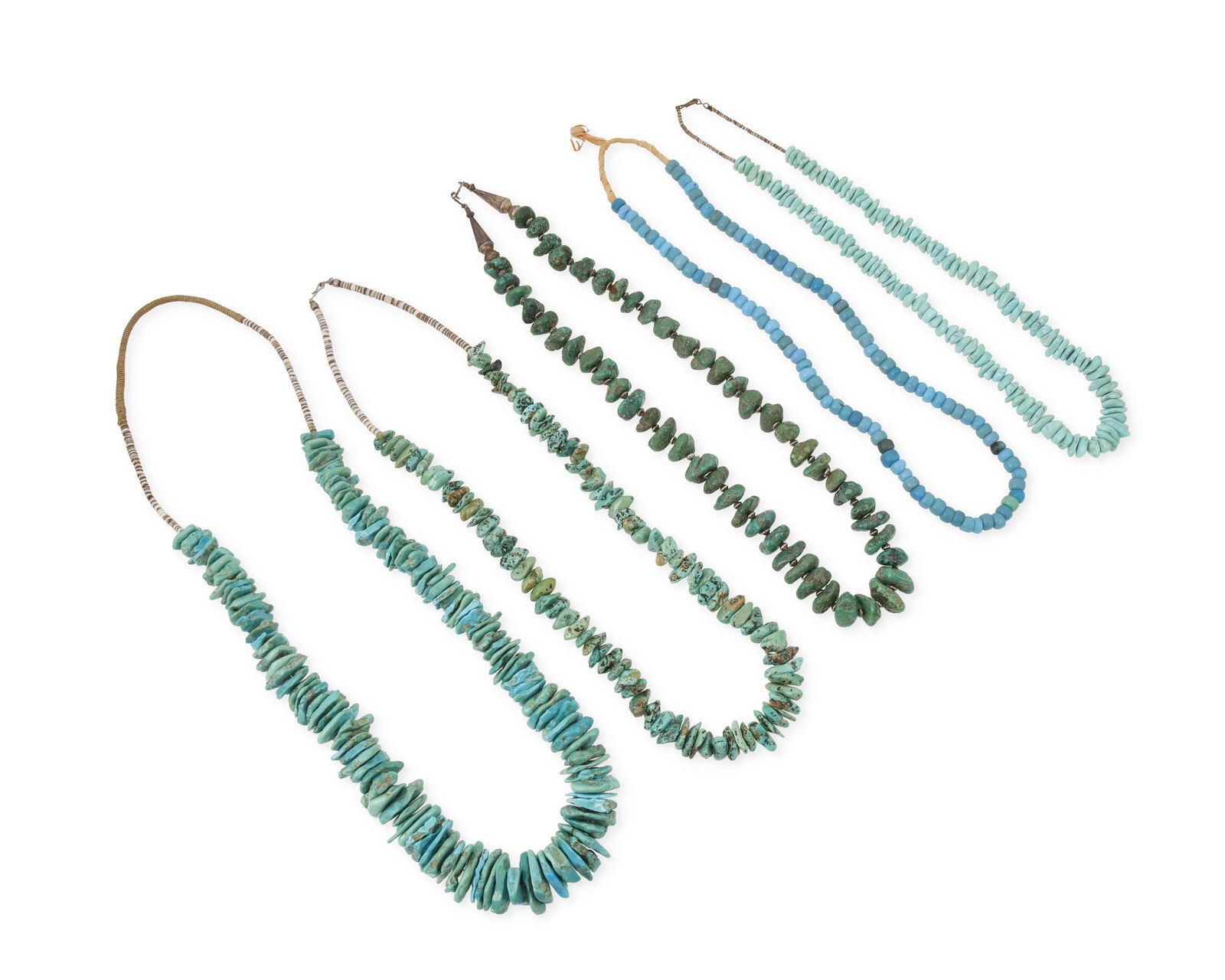 A group of Southwest turquoise and trade bead necklaces (1 of 2)