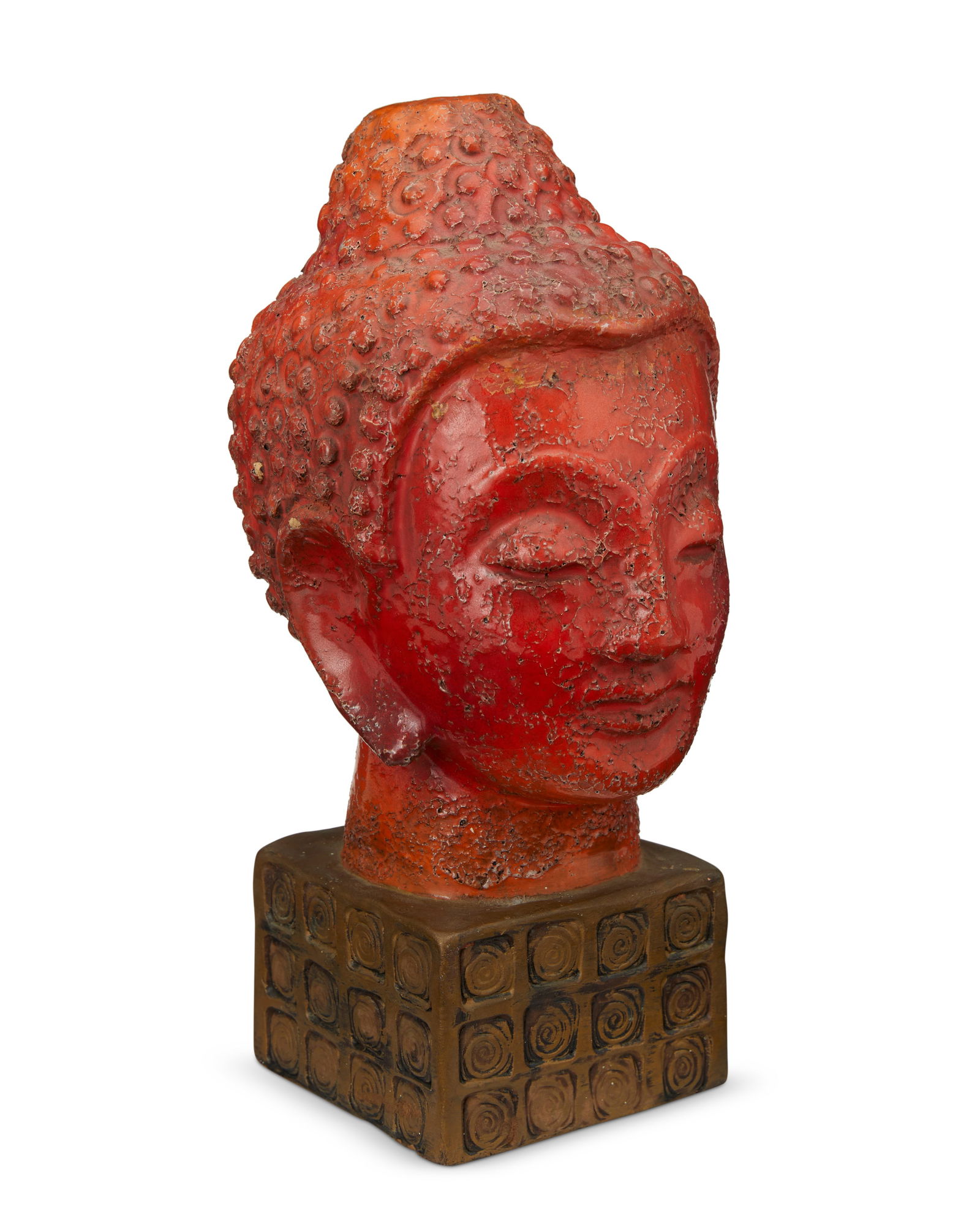 Aldo Londi (1911-2003), A ceramic Buddha head for Bitossi, 1960s; Montelupo Fiorentino, Italy (1 of 7)