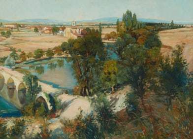 Fernando Amarica (1866-1956), "Orillas del Rio Zadorra"
