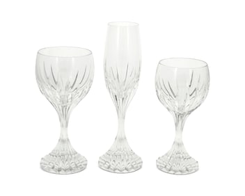A Baccarat glass "Massena" stemware set