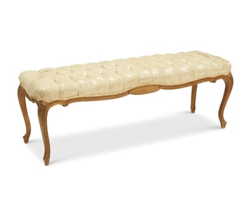 A Louis XV-style giltwood bench