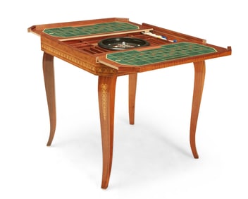 A Louis XV-style marquetry games table