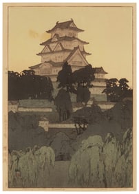 Hiroshi Yoshida (1876-1950), "Himeji Castle, Evening," 1928