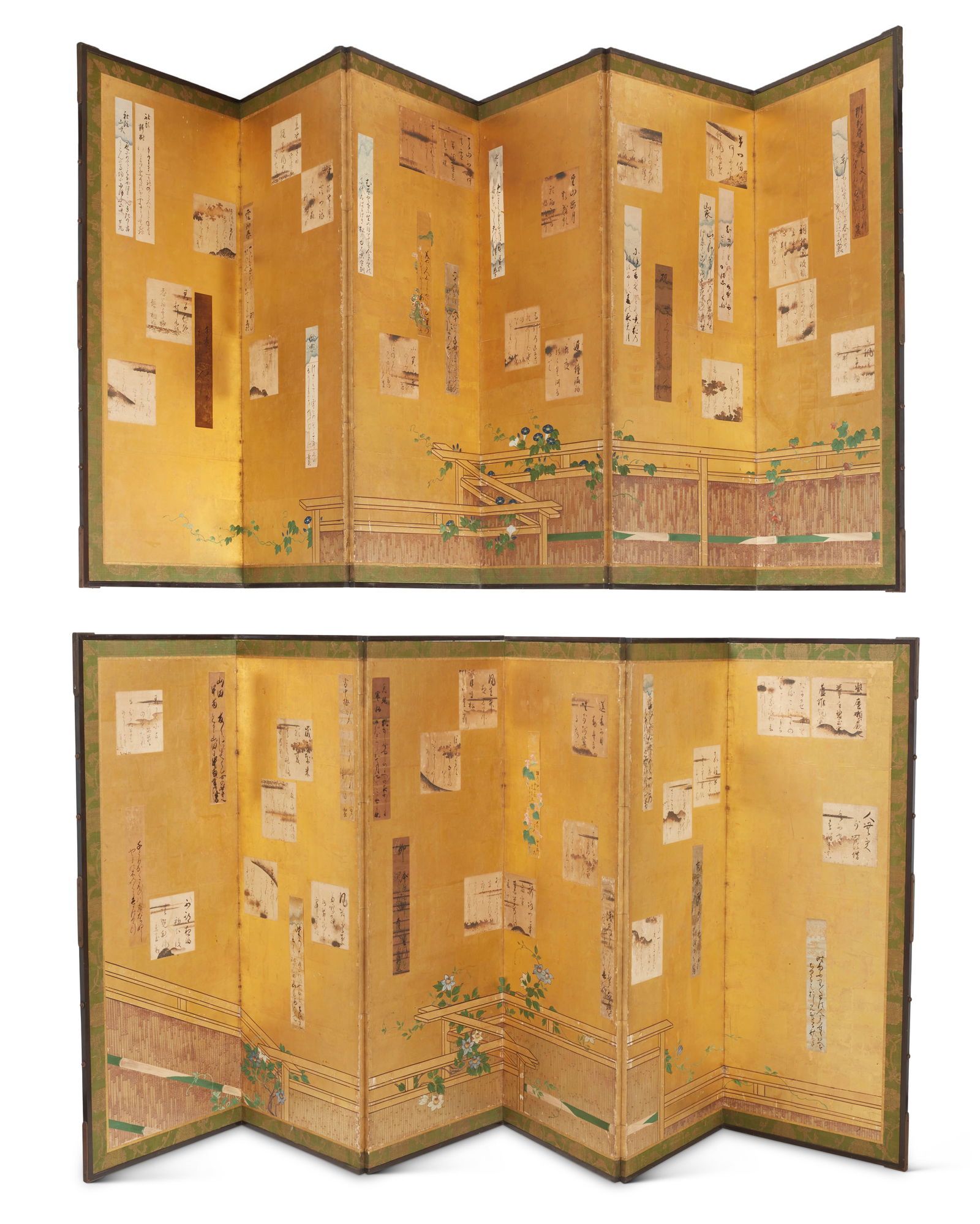 A pair of Japanese six-panel byobu screens (1 of 15)