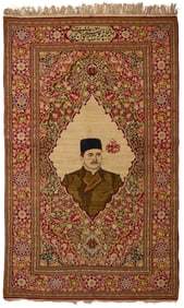 A Debir Kashan pictorial rug