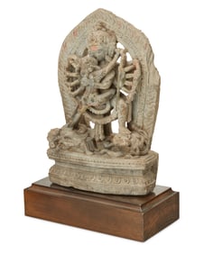 A Nepalese stele of Chakrasamvara with his consort Vajravarahi