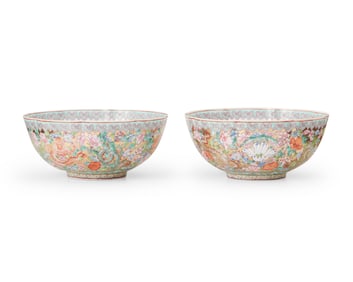 Two Chinese porcelain eggshell bowls