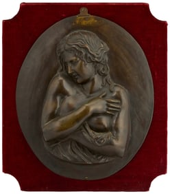 A Continental patinated bronze relief plaque